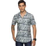 Men's Printed Shirt | Half sleeves Hawaiian Shirts For Men - Pyramid Grey