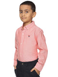 Boys Long Sleeve Oxford Dress Shirt | Kids Button Down Shirt - Oxford Red