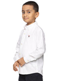 Boys Long Sleeve Oxford Dress Shirt | Kids Button Down Shirt - White