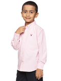 U.S. ELK Boys' and Men's Long Sleeve Button Down Dress Shirts-Pink