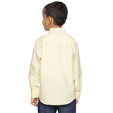 U.S. ELK Boys' and Men's Long Sleeve Button Down Dress Shirts-Yellow