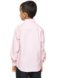 U.S. ELK Boys' and Men's Long Sleeve Button Down Dress Shirts-Pink