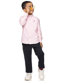 U.S. ELK Boys' and Men's Long Sleeve Button Down Dress Shirts-Pink