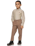 Boys Long Sleeve Oxford Dress Shirt| Kids Button Down Shirt - Khaki