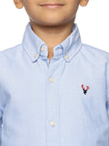 U.S. ELK Boys' and Men's Long Sleeve Button Down Dress Shirts-Sky Blue