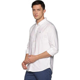 U.S. ELK Men's Button Down Slim Fit, Casual Long Sleeve Shirt - White U.S. ELK