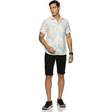 Men's Printed Shirt | Half sleeves Hawaiian Shirts For Men - Blue Cube U.S. ELK