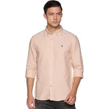 U.S. ELK Men's Button Down Slim Fit, Casual Long Sleeve Shirt - Beige U.S. ELK