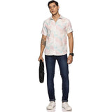 Men's Printed Shirt | Half sleeves Hawaiian Shirts For Men - Pink Cube U.S. ELK