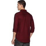 U.S. ELK Men's Button Down Slim Fit, Casual Long Sleeve Shirt - Maroon U.S. ELK