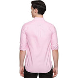 U.S. ELK Men's Button Down Slim Fit, Casual Long Sleeve Shirt - Pink U.S. ELK