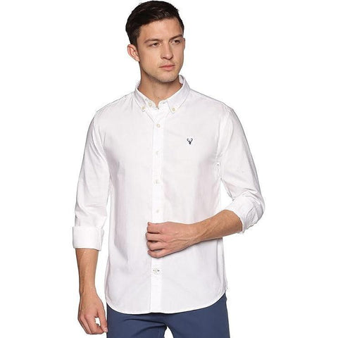 U.S. ELK Men's Button Down Slim Fit, Casual Long Sleeve Shirt - White U.S. ELK