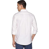 U.S. ELK Men's Button Down Slim Fit, Casual Long Sleeve Shirt - White U.S. ELK