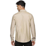 U.S. ELK Men's Button Down Slim Fit, Casual Long Sleeve Shirt - Khaki U.S. ELK