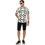 Men's Printed Shirt | Half sleeves Hawaiian Shirts For Men - Moss Green U.S. ELK