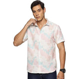 Men's Printed Shirt | Half sleeves Hawaiian Shirts For Men - Pink Cube U.S. ELK