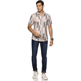 Men's Printed Shirt | Half sleeves Hawaiian Shirts For Men -Dry Pink U.S. ELK