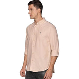 U.S. ELK Men's Button Down Slim Fit, Casual Long Sleeve Shirt - Beige U.S. ELK