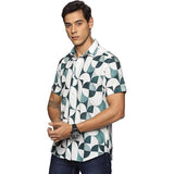 Men's Printed Shirt | Half sleeves Hawaiian Shirts For Men- Sea Blue