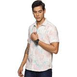 Men's Printed Shirt | Half sleeves Hawaiian Shirts For Men - Pink Cube U.S. ELK