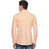 U.S. ELK Men's Button Down Slim Fit, Casual Long Sleeve Shirt - Orange U.S. ELK