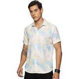 Men's Printed Shirt | Half sleeves Hawaiian Shirts For Men - Blue Cube U.S. ELK