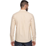 U.S. ELK Men's Button Down Slim Fit, Casual Long Sleeve Shirt - White-Beige U.S. ELK