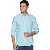 U.S. ELK Men's Button Down Slim Fit, Casual Long Sleeve Shirt - Sea Green U.S. ELK