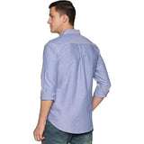 U.S. ELK Men's Button Down Slim Fit, Casual Long Sleeve Shirt - Blue U.S. ELK