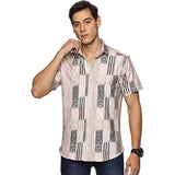 Men's Printed Shirt | Half sleeves Hawaiian Shirts For Men -Dry Pink U.S. ELK