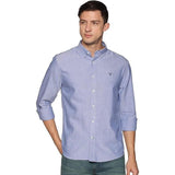 U.S. ELK Men's Button Down Slim Fit, Casual Long Sleeve Shirt - Blue U.S. ELK