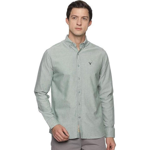 U.S. ELK Men's Button Down Slim Fit, Casual Long Sleeve Shirt - Forest Green U.S. ELK