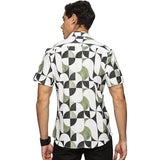 Men's Printed Shirt | Half sleeves Hawaiian Shirts For Men - Moss Green U.S. ELK