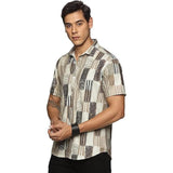 Men's Printed Shirt | Half sleeves Hawaiian Shirts For Men -Dry Leaf U.S. ELK