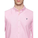 U.S. ELK Men's Button Down Slim Fit, Casual Long Sleeve Shirt - Pink U.S. ELK