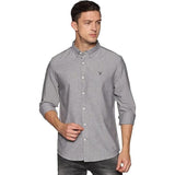 U.S. ELK Men's Button Down Slim Fit, Casual Long Sleeve Shirt - Grey U.S. ELK