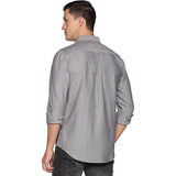 U.S. ELK Men's Button Down Slim Fit, Casual Long Sleeve Shirt - Grey U.S. ELK