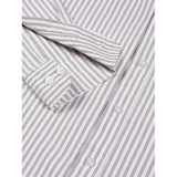 U.S. ELK Men's Button Down Slim Fit, Casual Long Sleeve Shirt - White-Grey U.S. ELK