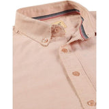 U.S. ELK Men's Button Down Slim Fit, Casual Long Sleeve Shirt - Beige U.S. ELK