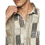 Men's Printed Shirt | Half sleeves Hawaiian Shirts For Men -Dry Leaf U.S. ELK