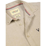 U.S. ELK Men's Button Down Slim Fit, Casual Long Sleeve Shirt - Khaki U.S. ELK