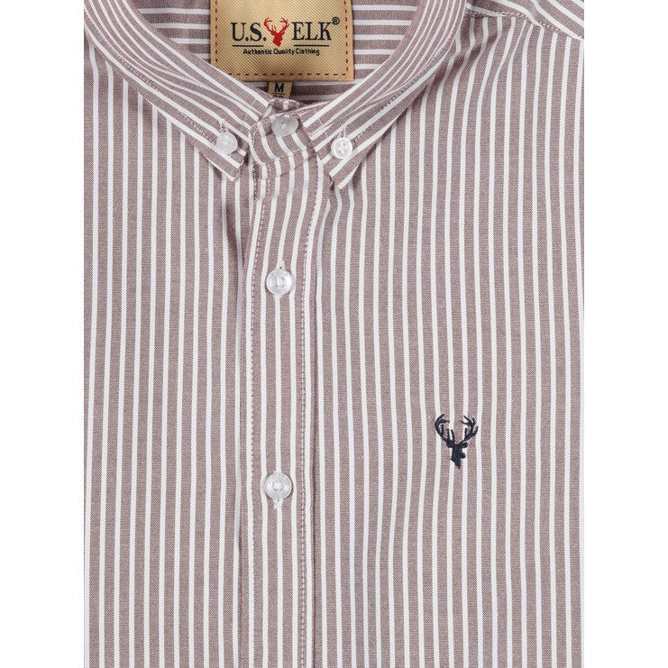 elk dress shirt U.S. ELK Men's Button Down Slim Fit, Casual Long Sleeve Shirt